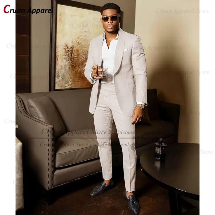 Costumes de mariage sur mesure pour hommes, smoking de marié, blazer masculin, pantalon de meilleur 