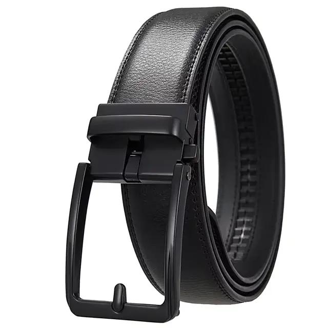 Top qualité hommes ceintures noires de luxe réglable en cuir véritable marron ceinture pour hommes 3