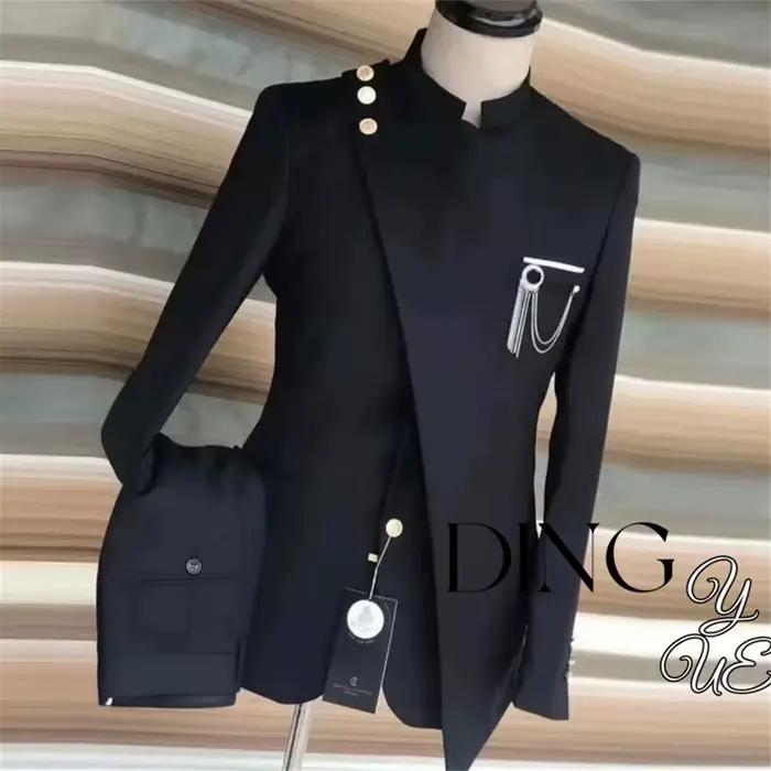 Blazer de Mariage Bleu Marine pour Homme, Ensemble 2 Pièces, Veste et Pantalon, Classique, Business
