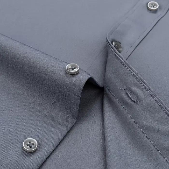 Chemise d'affaires à manches longues pour hommes, vêtements de marque, mince, mince, blanc, document