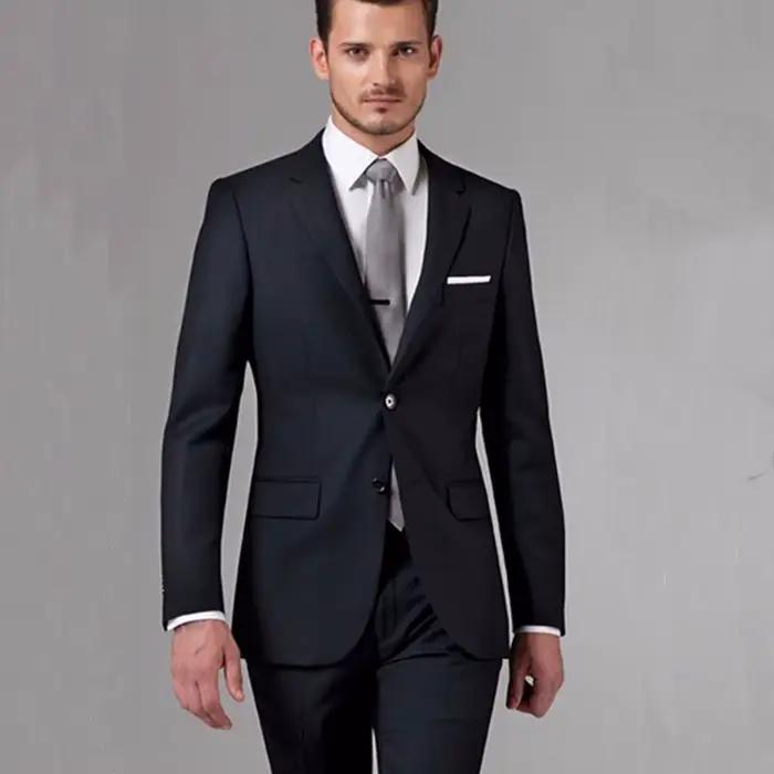 Costumes noirs pour hommes d'affaires, sur mesure, costumes de mariage sur mesure pour hommes, costu