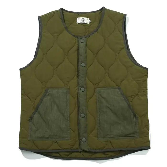 Gilet rembourré en coton Vintage pour hommes, veste matelassée sans manches, épais, chaud, décontrac