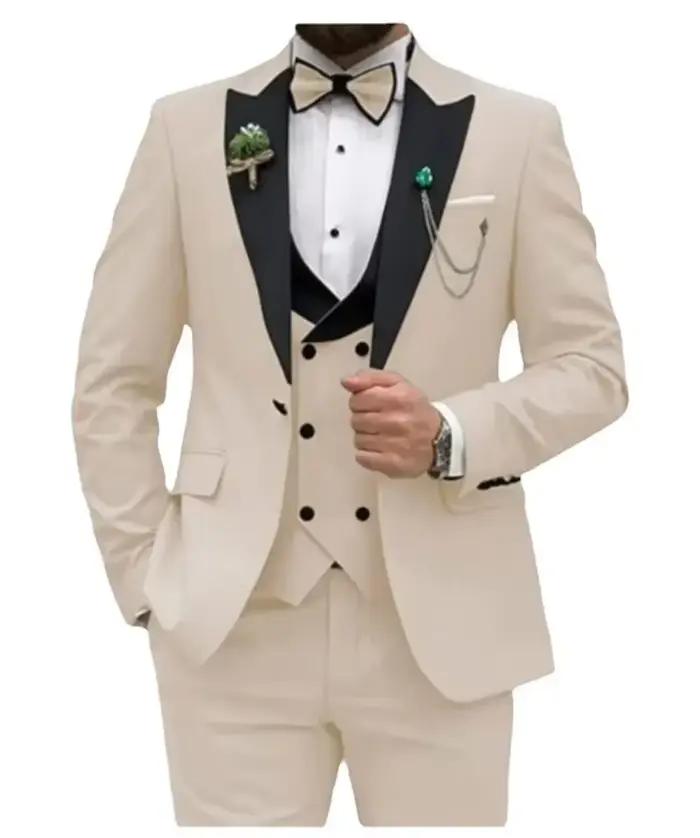 Costume Trois Pièces Décontracté pour Homme, Tenue de Banquet de Mariage, Nouvelle Collection