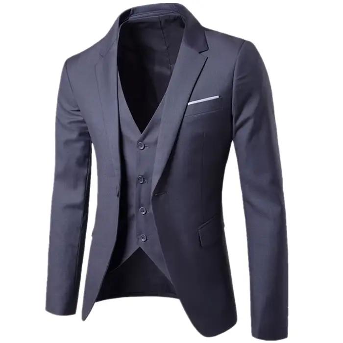 Veste de costume d'affaires pour hommes, coupe cintrée, Style coréen, vêtements d'entretien décontra