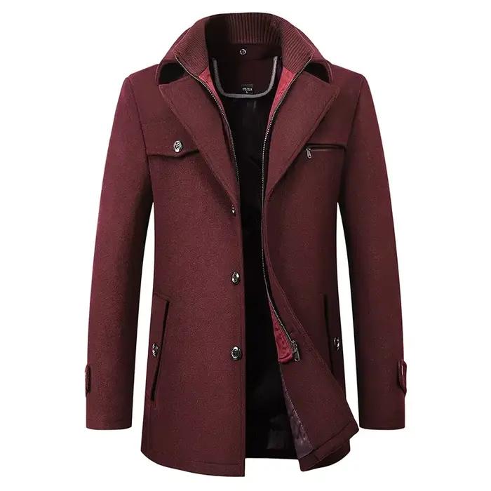 Veste d'hiver épaisse et chaude personnalisable pour hommes, manteaux à la mode, costumes sur mesure