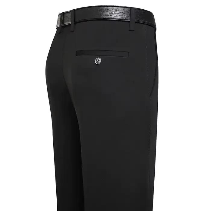 Pantalon de costume pour hommes, pantalon d'affaires décontracté, robe formelle, pantalon droit élas