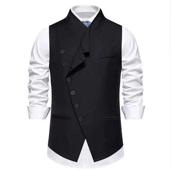 Nouveaux hommes costume gilets mode intelligent décontracté robe formelle gilet pour mariage gilets 