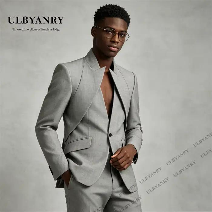 Costume homme ULBYANRY, design unique, ensemble 2 pièces, sur mesure, occasions formelles, veste et 