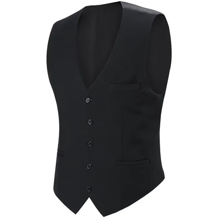 Gilet pour hommes, mariage, cérémonie d'église de pâques, gilet noir, Banquet, bureau, affaires, dîn