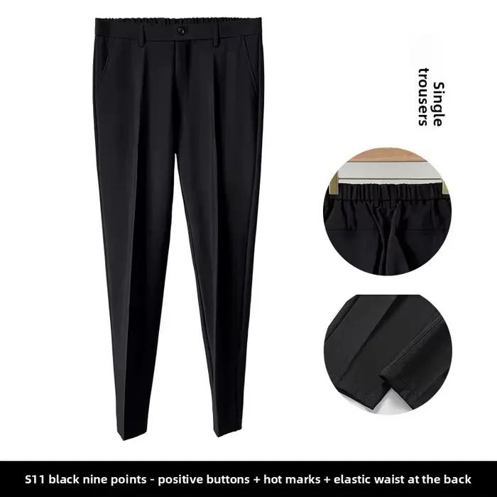 Ensemble de costume noir pour homme, tenue de travail professionnelle, tenue formelle pour entretien