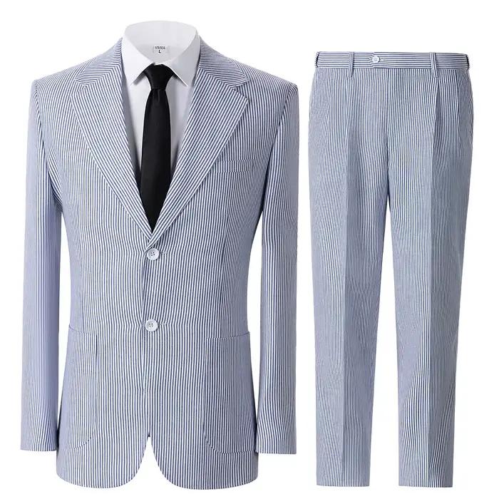 Costumes rayés en Seersucker pour hommes