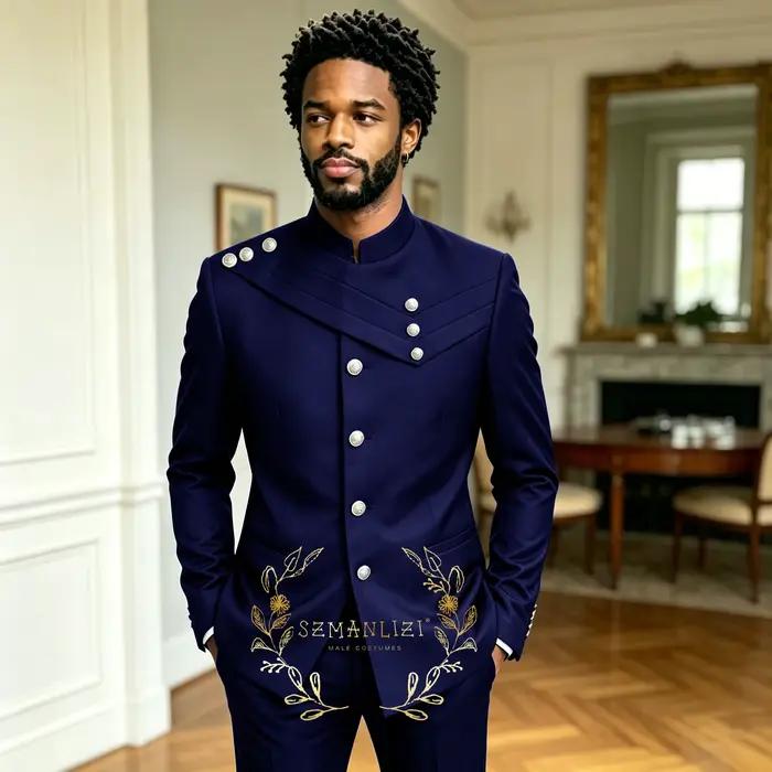 Costume vert foncé pour homme
