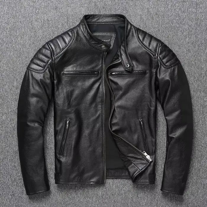 2025 nouvelle veste en cuir hommes