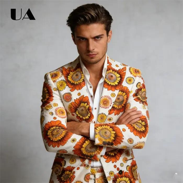 Ensemble de costume 2 pièces tournesol pour hommes