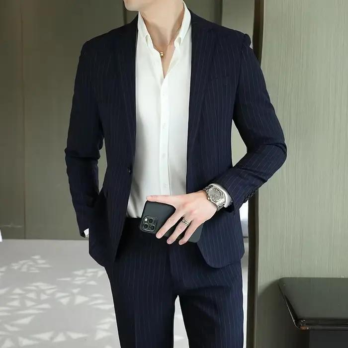 Costume haut de gamme homme deux pièces pour mariage gala mode décontractée élégant confortable occasions spéciales