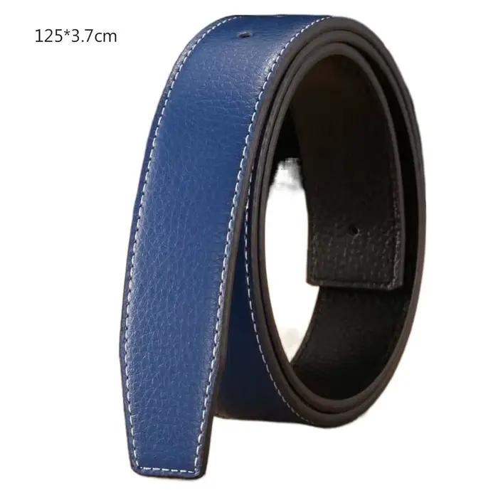 Sangle de remplacement de luxe pour hommes en cuir véritable sans boucle pour tous les styles et occasions