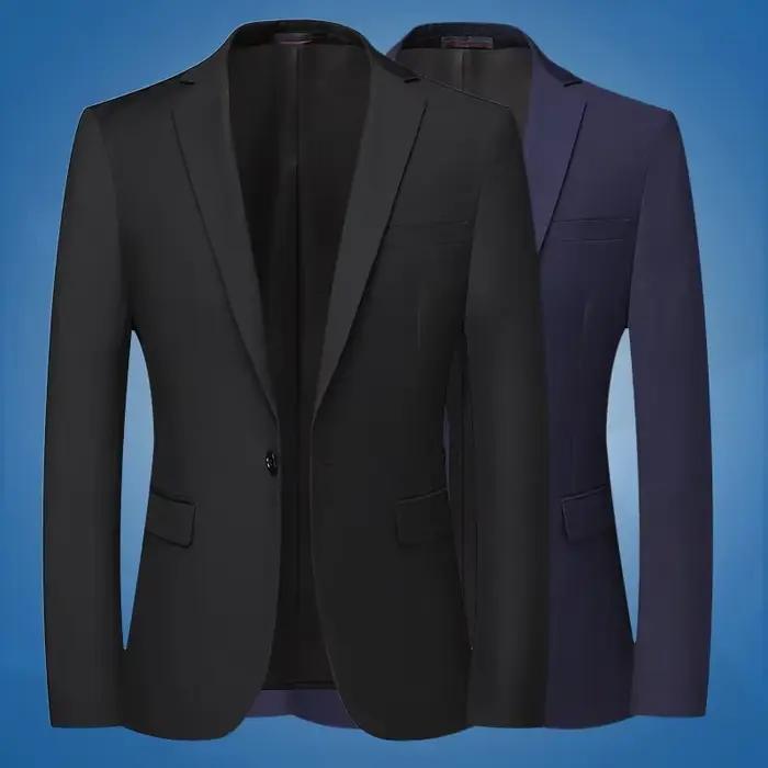 Nouvelle Arrivée 2026 – Blazer Homme Bleu Marine Uni et Noir