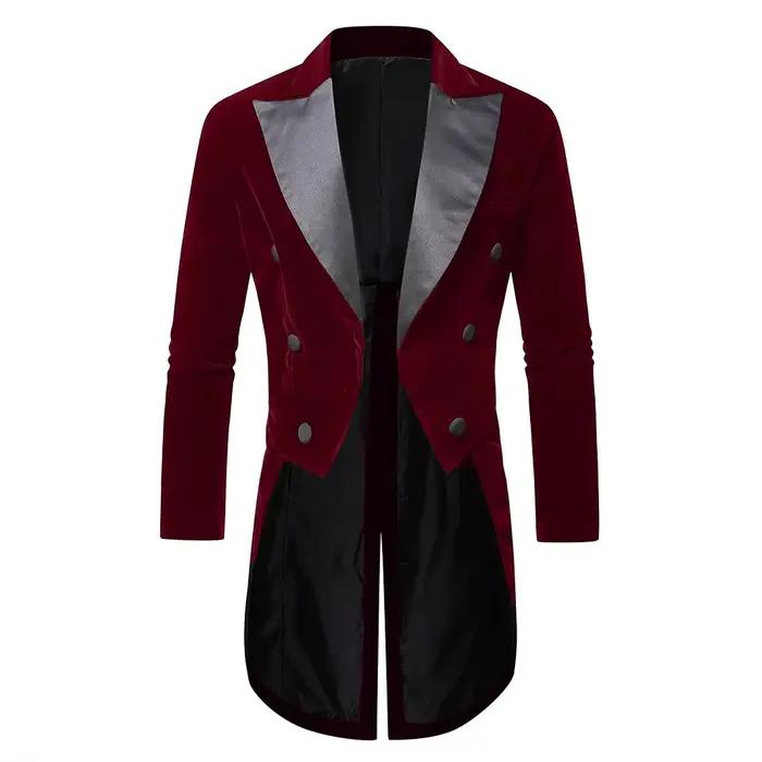 Veste de smoking élégante en velours noir pour hommes – Vêtements de cérémonie pour banquets