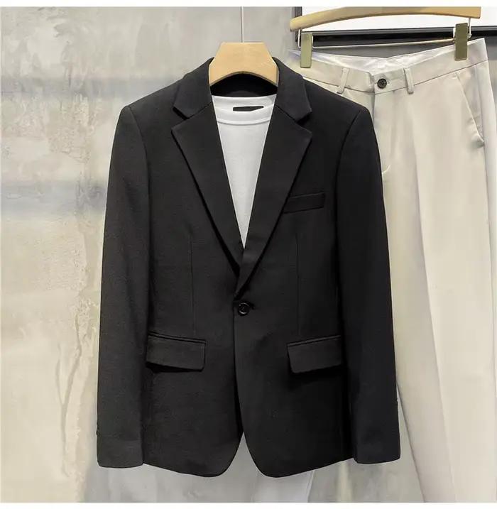 Veste de costume décontractée tombante pour hommes au printemps et en automne