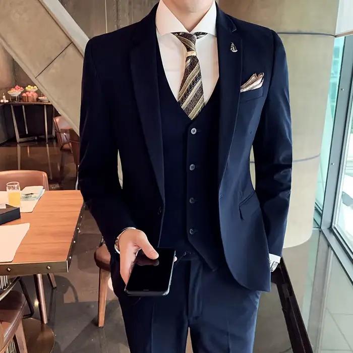 Ensemble de costume trois pièces pour hommes