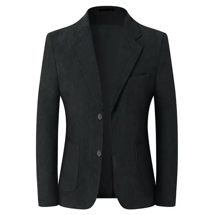 2025 nouveaux blazers en velours côtelé kaki/gris pour hommes