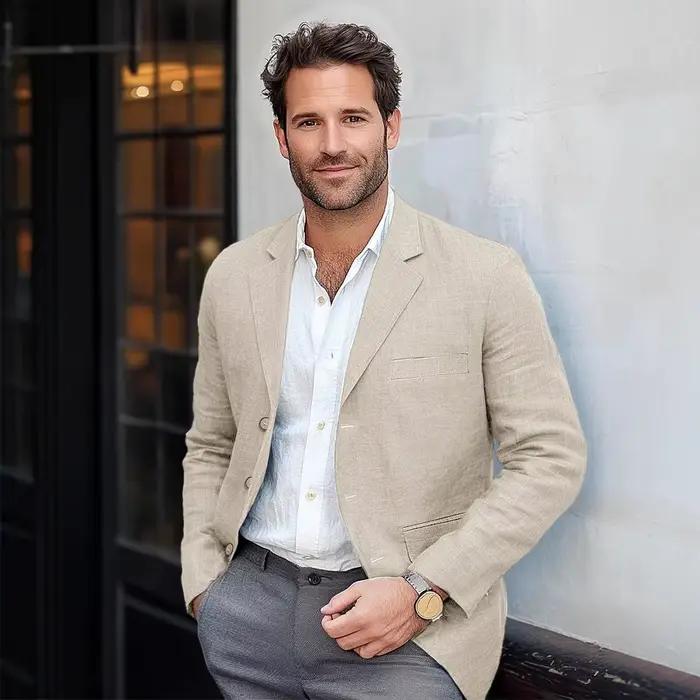 Blazer en lin pour hommes