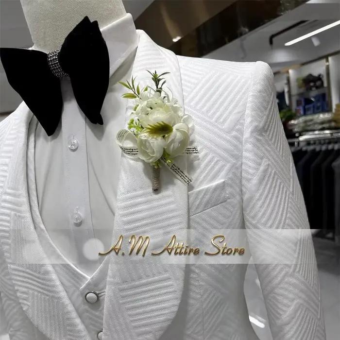 Costume 3 pièces rayé pour hommes