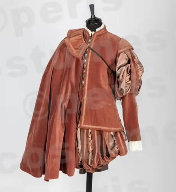 Costume élisabéthain Tudor pour homme, haut, shorts, manteau et ceinture, tenue Renaissance noire avec cape pour hommes, costumes historiques ocasions spéciales