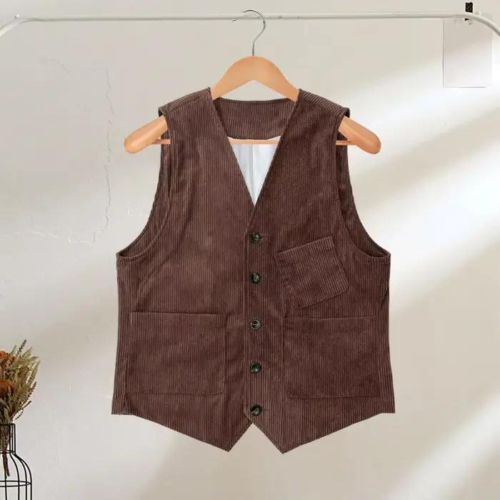 Gilet en velours côtelé pour homme