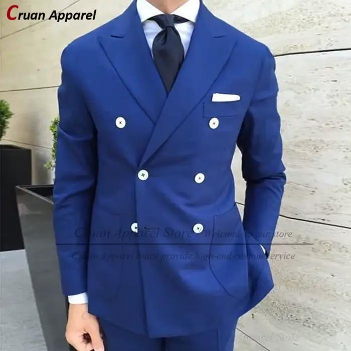 Veste slim à double boutonnage pour homme
