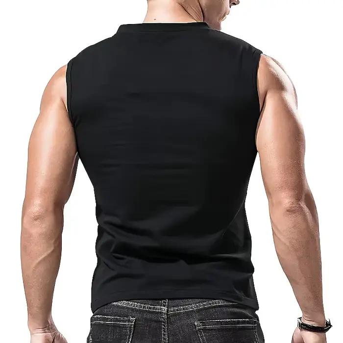 Gilet sans manches à col en V pour homme