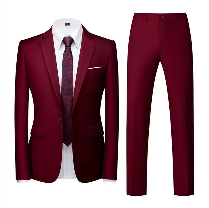 Costume de mariage formel pour garçons d'honneur style coréen deux pièces coupe ajustée coton printemps décontracté chic occasions spéciales