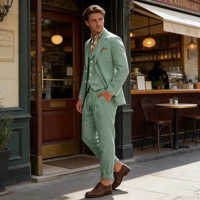 Costume en lin de luxe pour homme