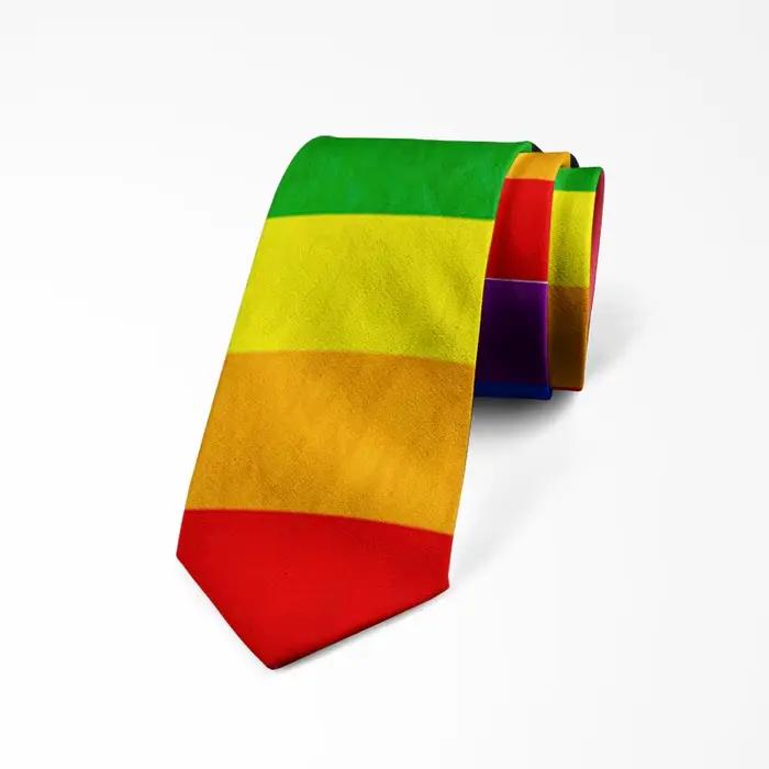 Cravate rayée colorée pour hommes