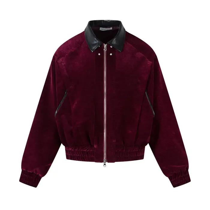 Veste en polyester BF.BORFEND style américain rétro coupe ample sans col pour homme pour sorties et événements spéciaux