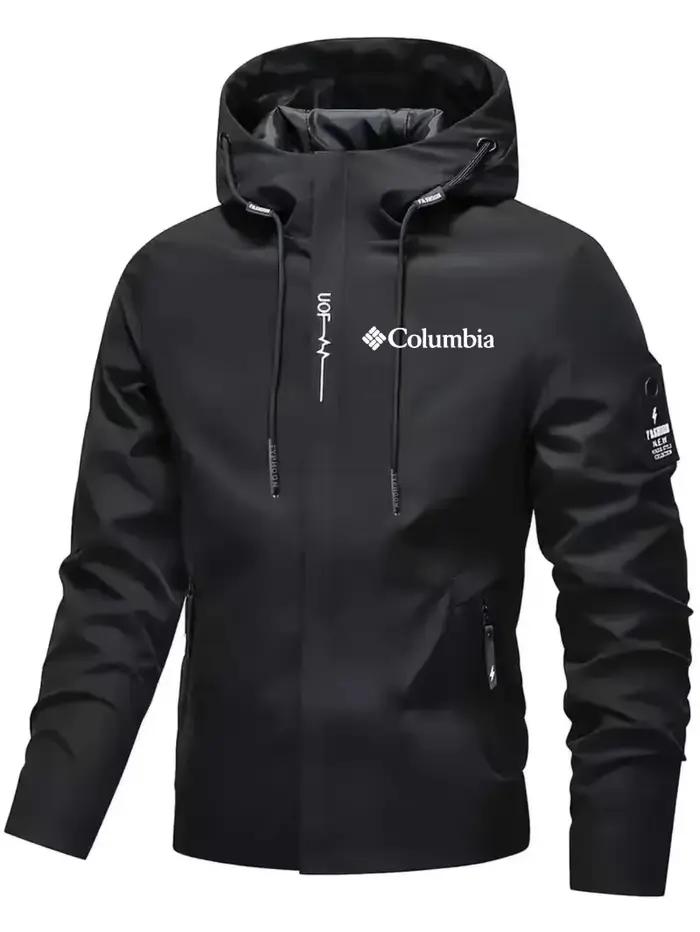 Veste de cyclisme imperméable et légère à capuche pour homme style urbain randonnée coupe-vent loisirs en extérieur