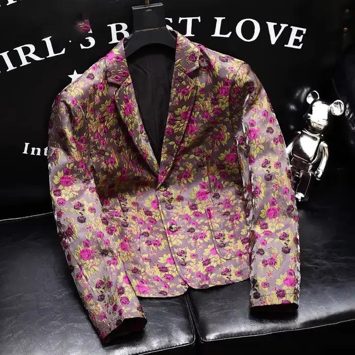Veste de costume brodée de luxe pour hommes