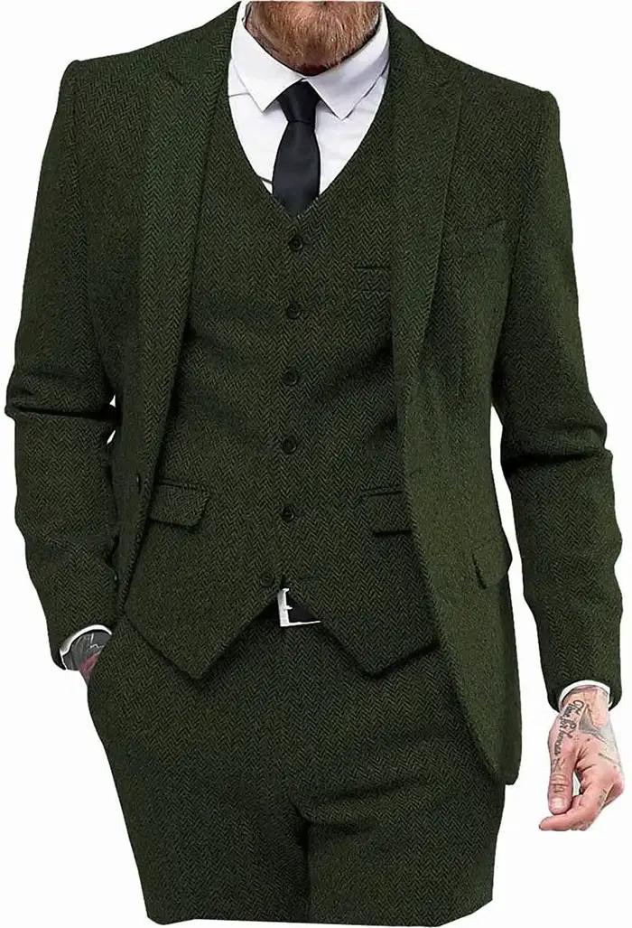 Costume rétro à chevrons pour homme