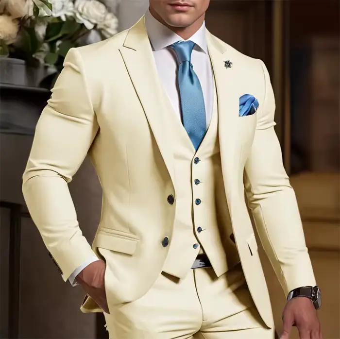 Costume Homme Élégant Formel 3 Pièces