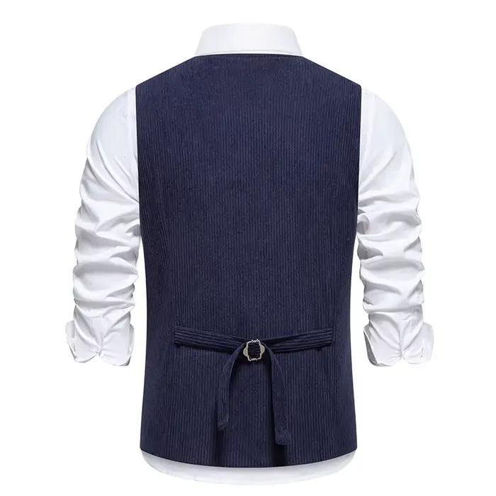 Gilet vintage en velours côtelé pour hommes