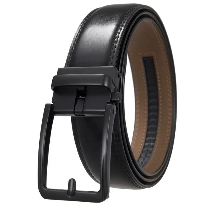 Top qualité hommes ceintures noires de luxe réglable en cuir véritable marron ceinture