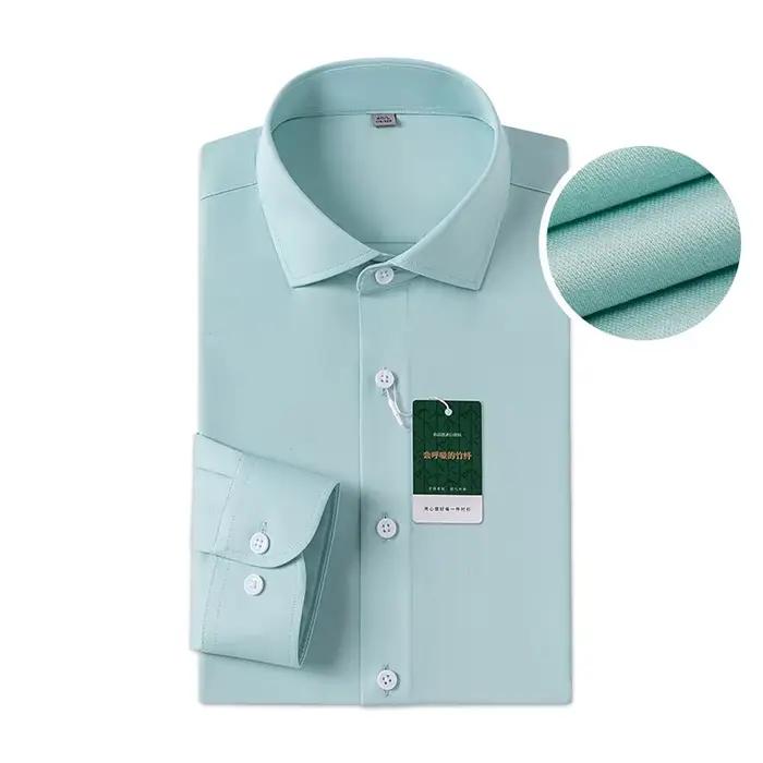 Chemise décontractée homme col rabattu polyester élasthanne viscose satiné facile d'entretien pour toutes les saisons occasions quotidiennes et spéciales