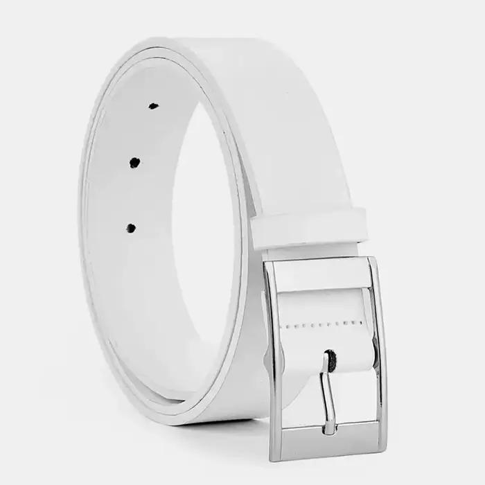 Ceinture en cuir PU de luxe pour hommes style décontracté boucle ardillon largeur 3cm adapté pour jeans et tenues formelles