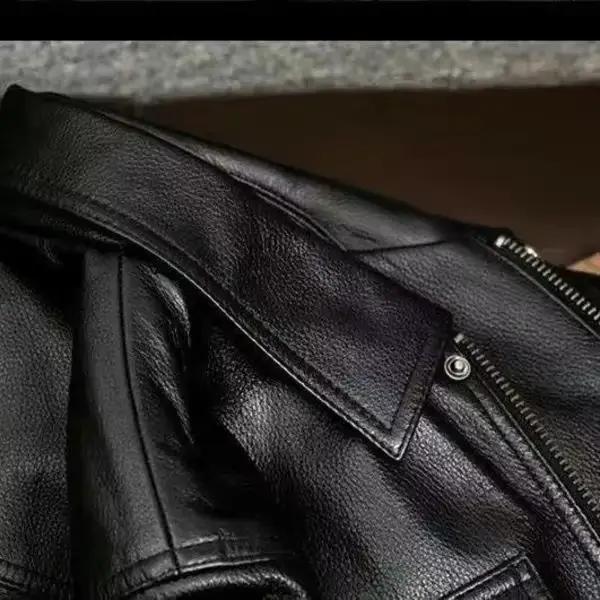 Blouson en cuir PU pour homme style American Retro vestes pour hommes vêtements d'extérieur occassions spéciales automne hiver polyester robuste et élégant