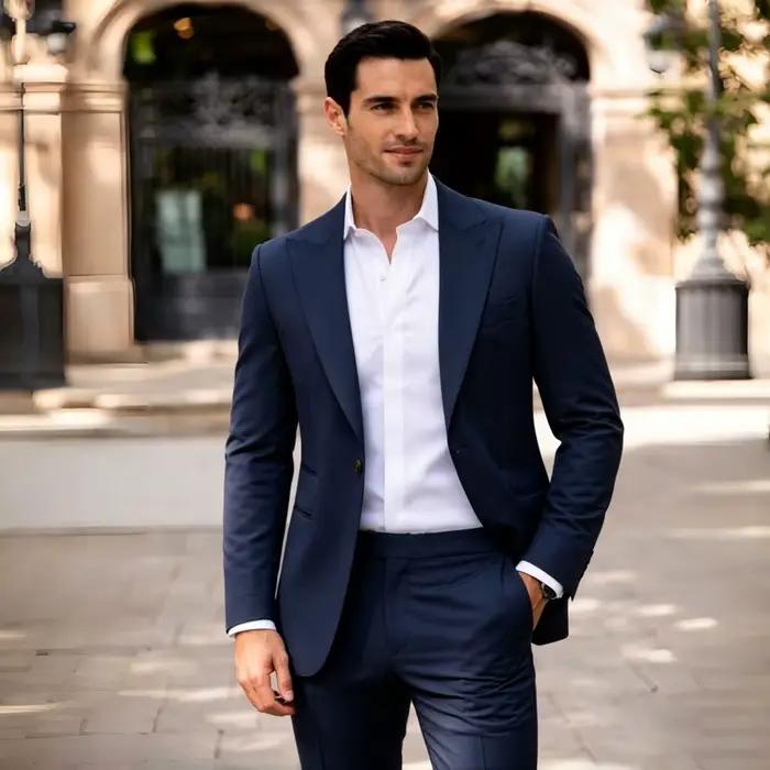 Costume Homme Vert Sauge 2 Pièces pour Bal de Promo