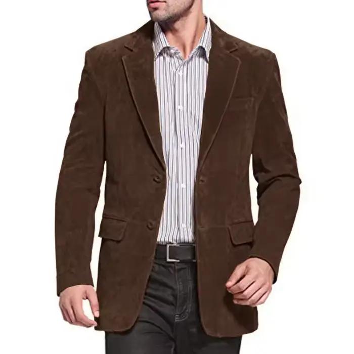 Blazer de luxe en daim pour hommes