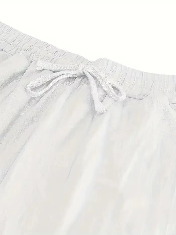 Ensemble de costume en lin blanc pour homme