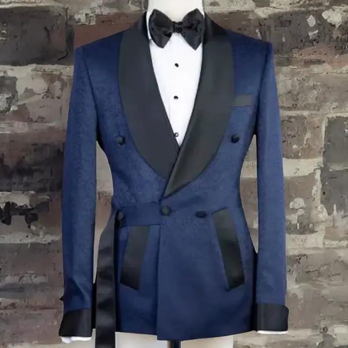 Costumes italiens floraux à double boutonnage pour hommes