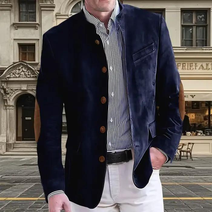 Blazer Homme Rétro Automne en Flanelle