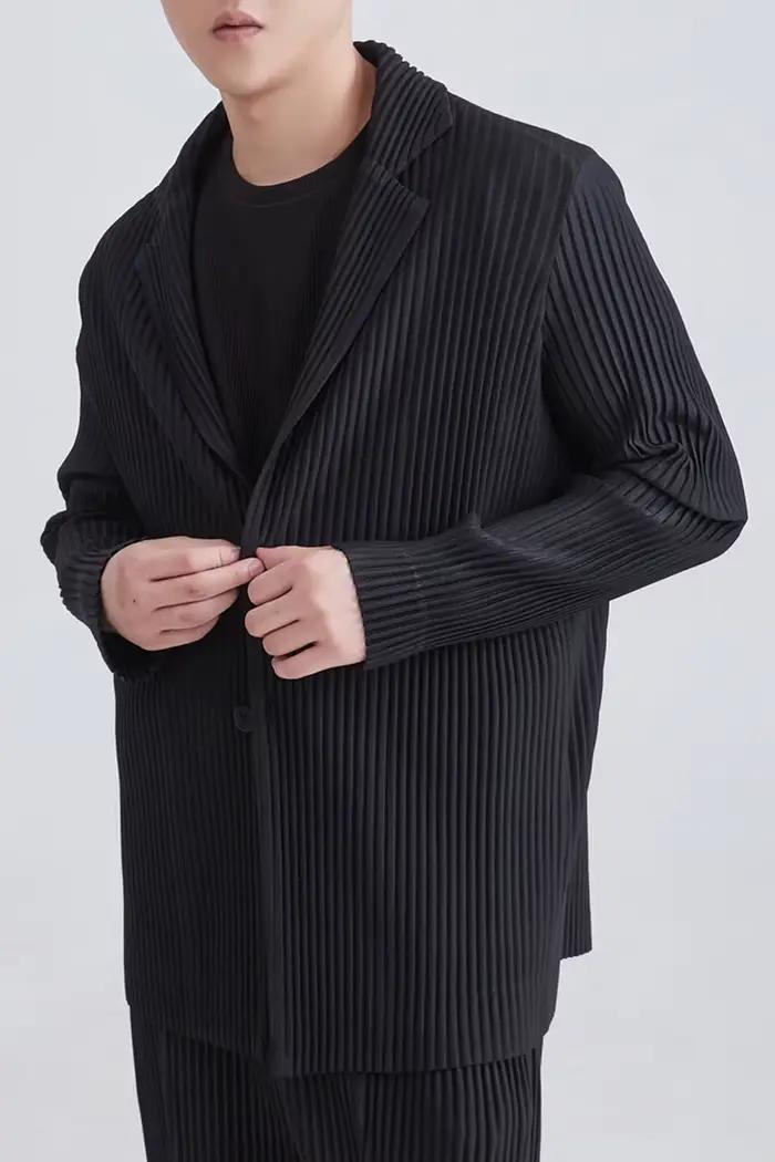 ISSEY – costume plissé de Style Miyake japonais doublé pour hommes